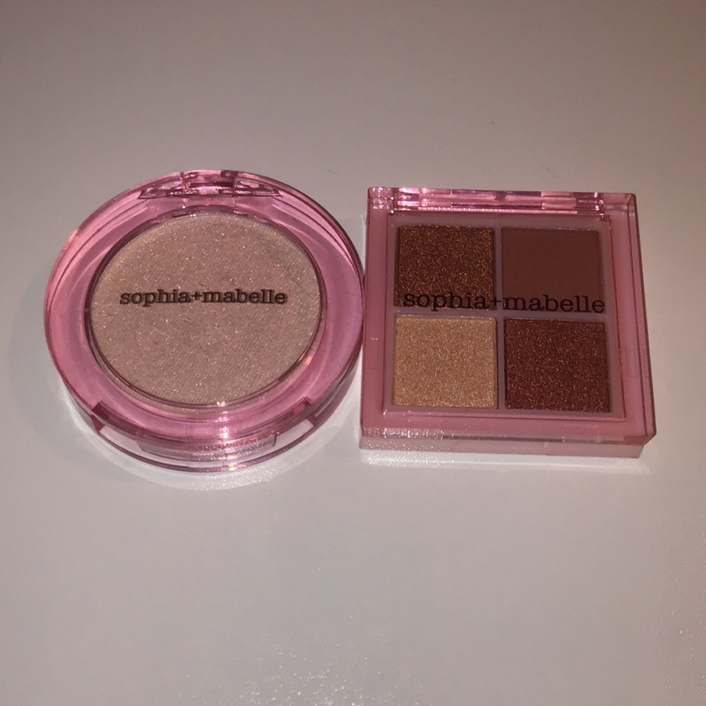 Sophia+Mabelle highlighter and eyeshadow duo. NEW